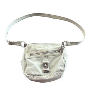 cream crossbody bag with front pocket